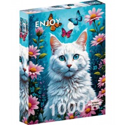 Puzzle 1000 pièces : White Cat