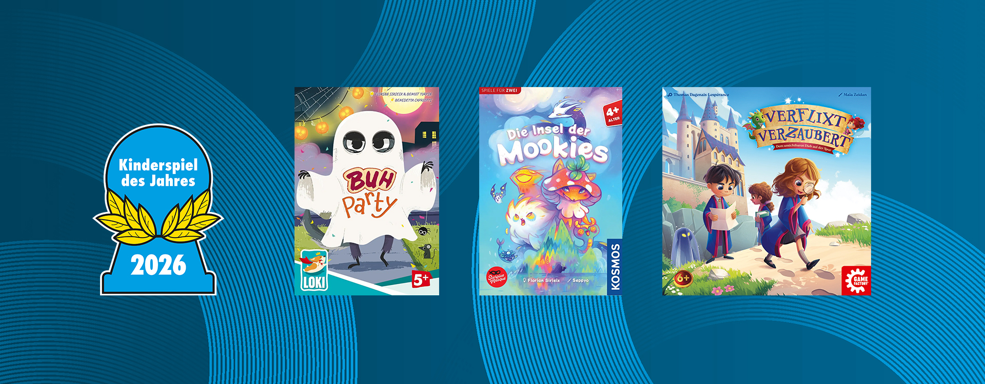 Liste des jeux nommés pour le Kinder Spiel des Jahres 2026