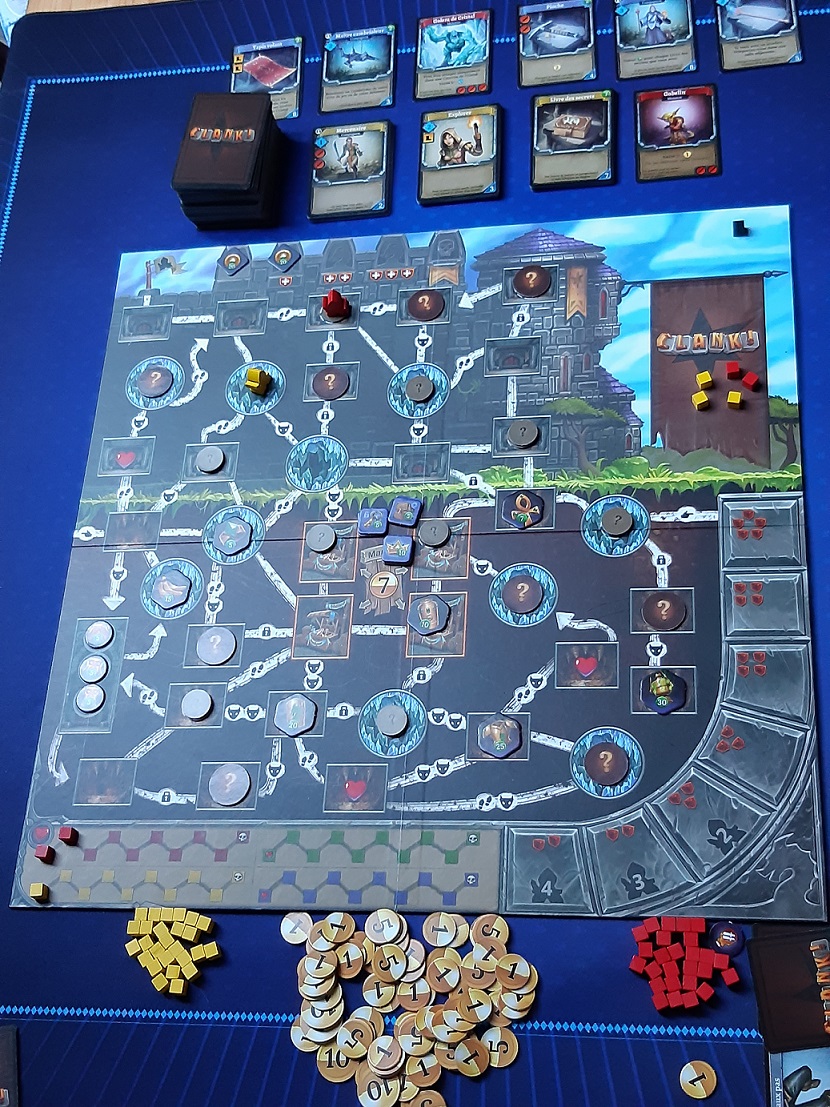 Clank - Mise en place 2 joueurs